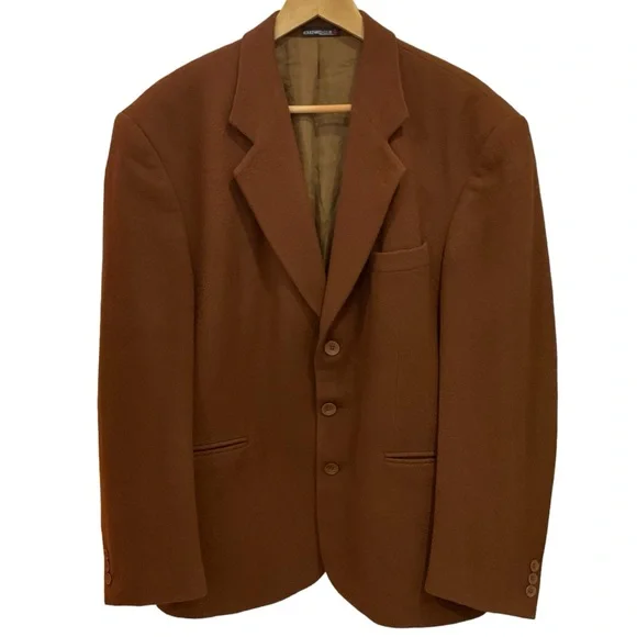 Vintage Boulevard Club Men’s Blazer Brown Sports Coat Wool Cashmere Size… - Picture 4 of 16
